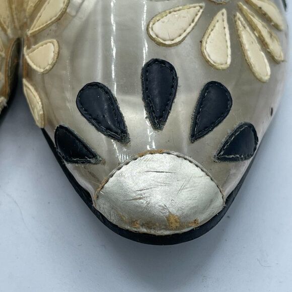 Vintage Impo 80's Clear Floral Slip on Flats 6 - Picture 4 of 12